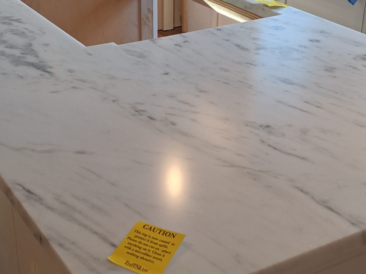 Residential kitchen with Tuffskin satin finish